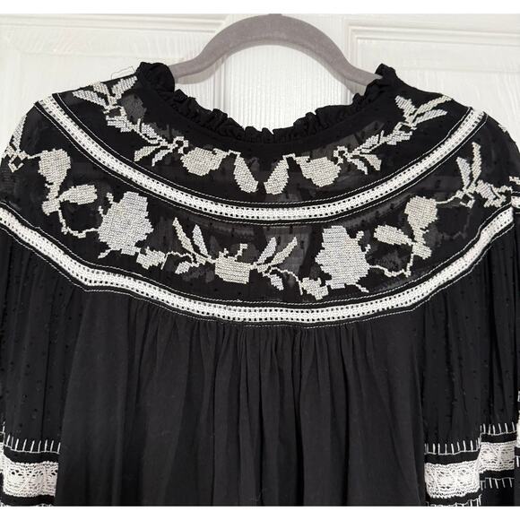 Maeve Anthropologie Women's Black Winona Lace Top Size Small - Picture 11 of 12